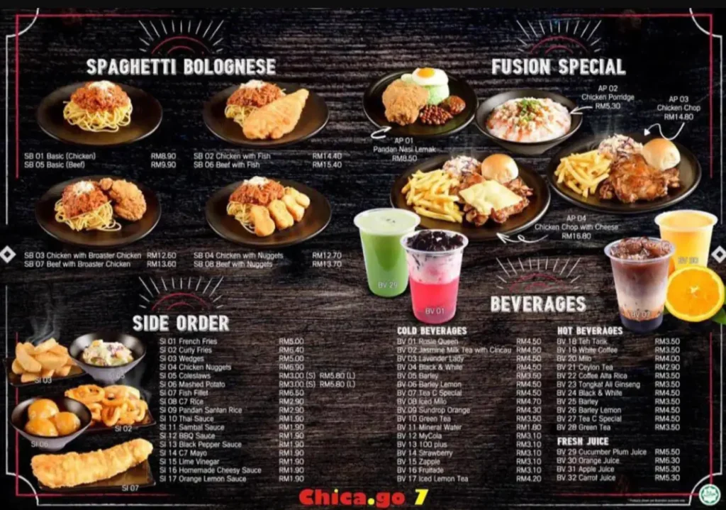 Chicago 7 Menu Malaysia