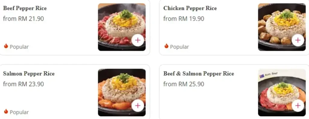 Pepper Lunch Menu Malaysia