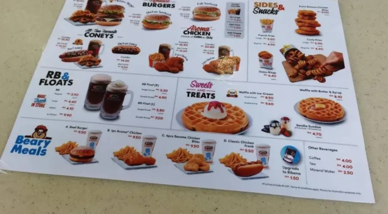 A&W Menu