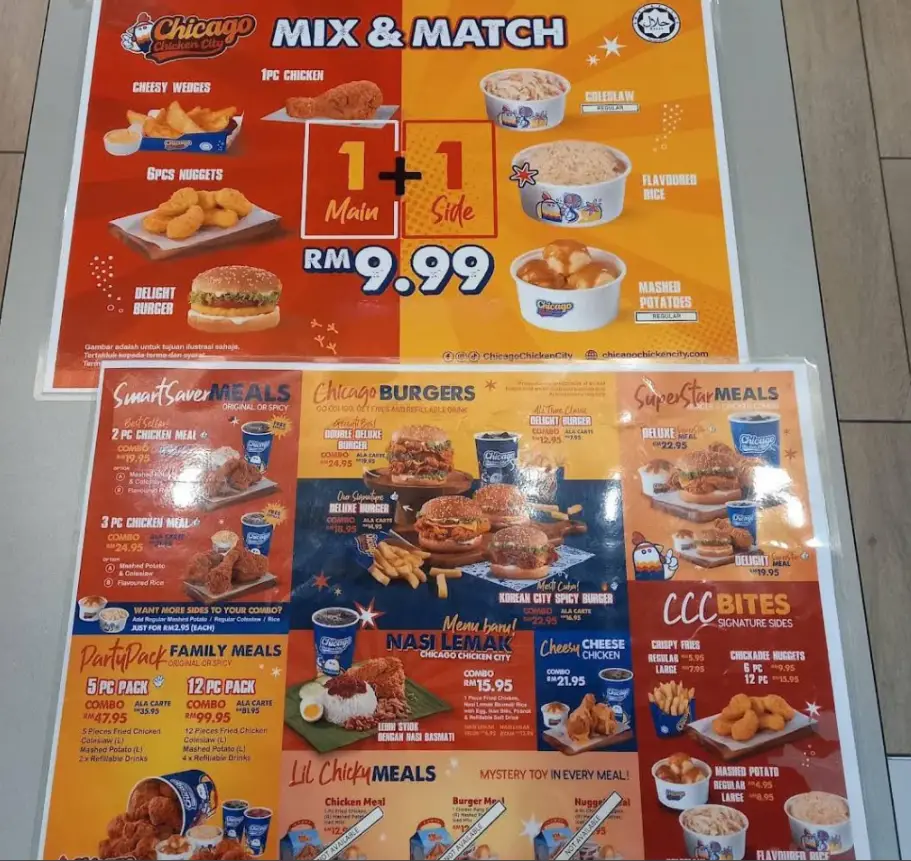 Chicago Chicken City Menu Malaysia