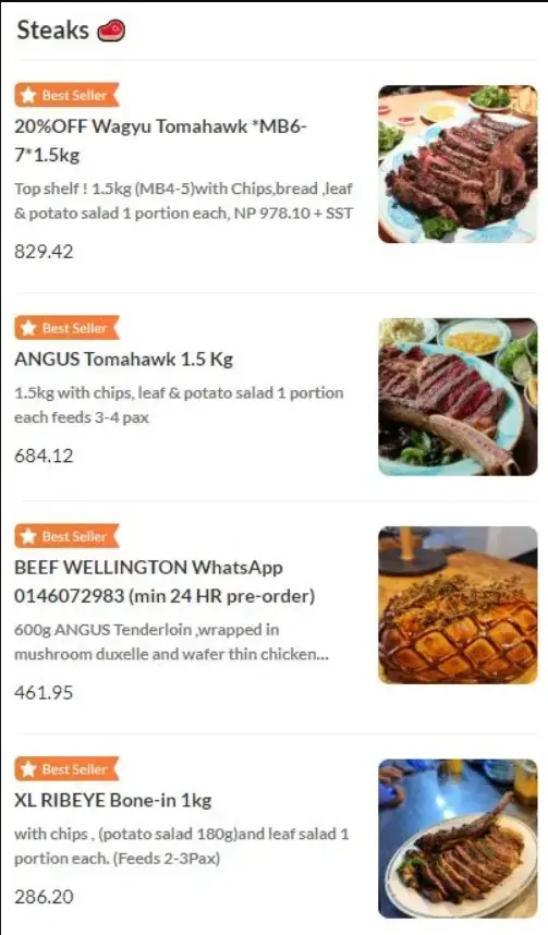 Grub By Ahong Menu