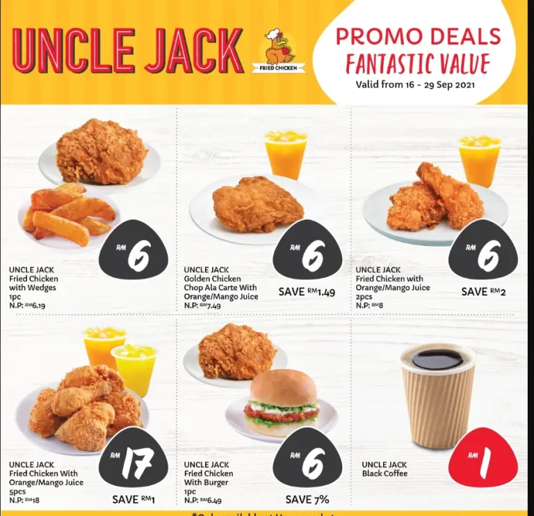 Uncle Jack Menu