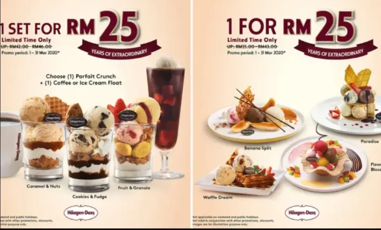 Haagen Daz Menu